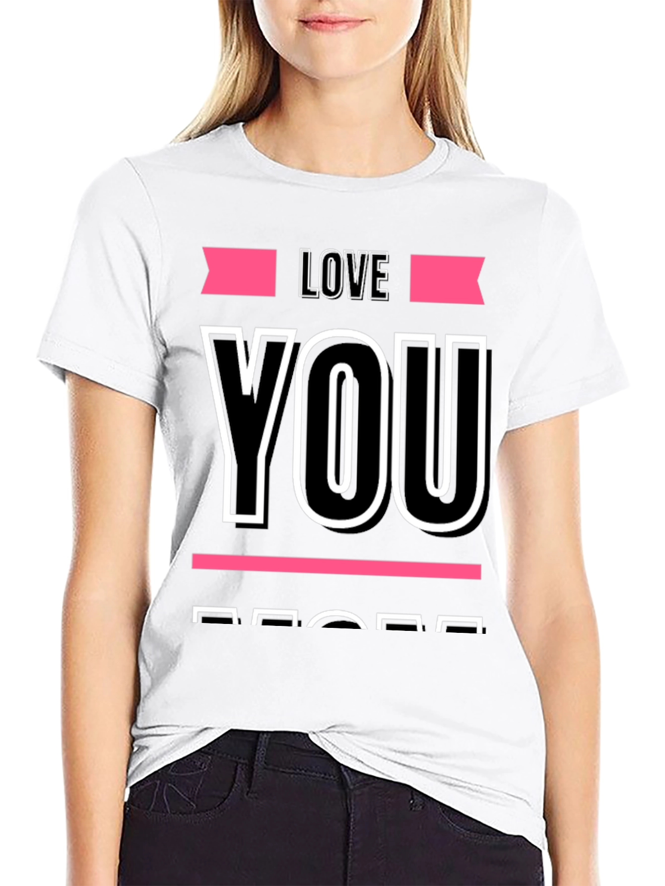 Black Love You More Graphic Tee view 9