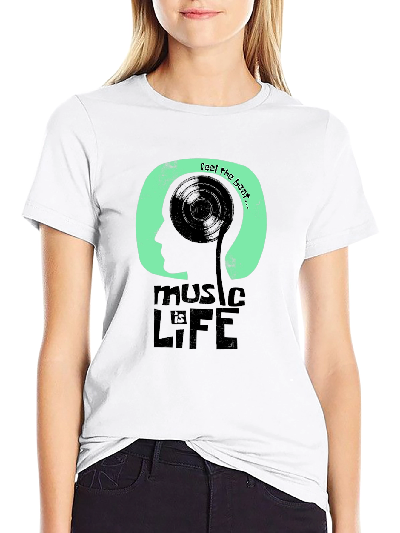 Black Music is Life Graphic T-Shirt view 9