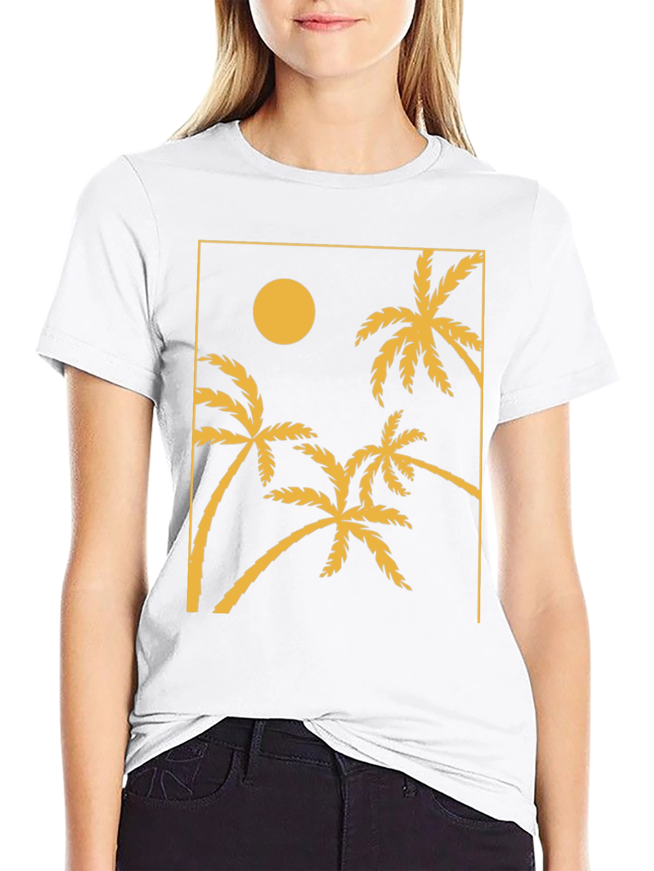 Black Palm Tree Graphic Tee - Tropical Vibes view 9