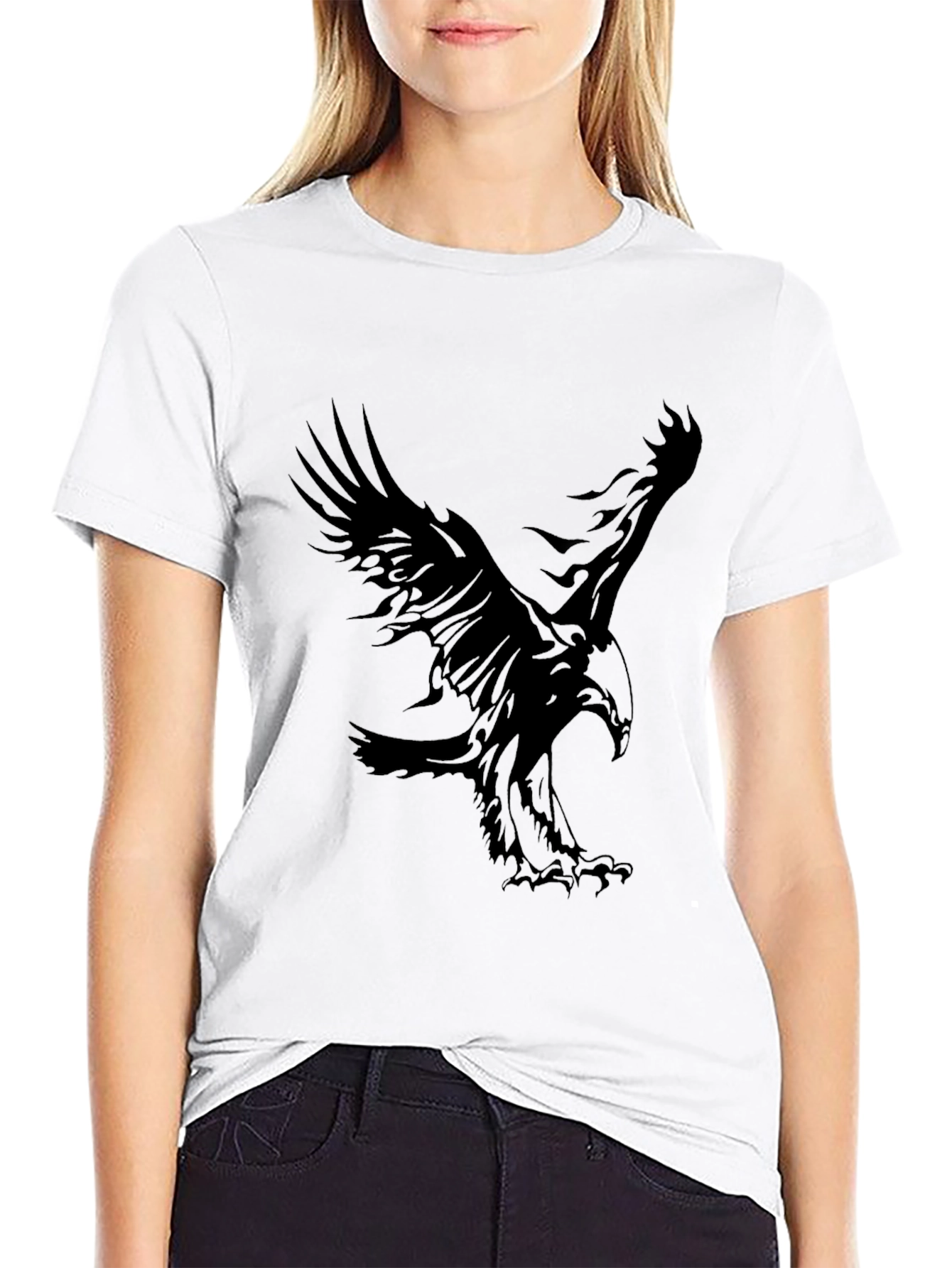 Black Men's Black Eagle Graphic Tee view 9