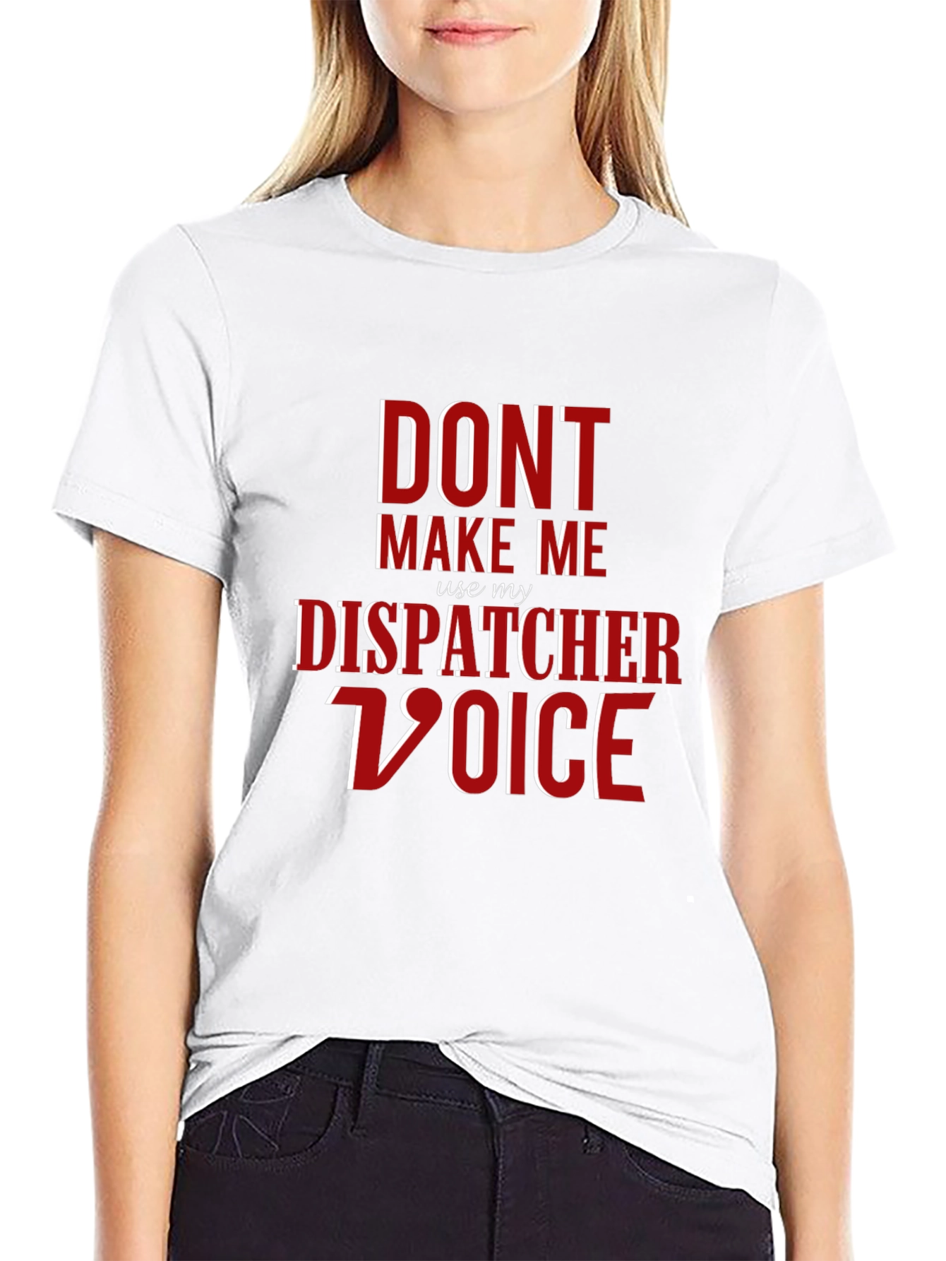 Black Dispatcher Voice T-Shirt - Funny 911 Operator Tee view 9