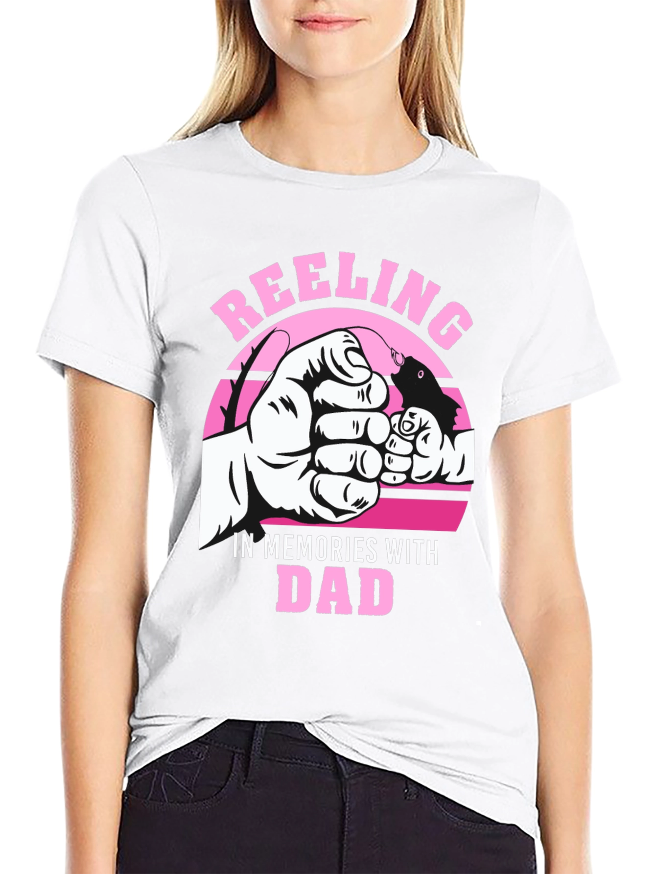 Black Reeling in Memories with Dad T-Shirt view 9
