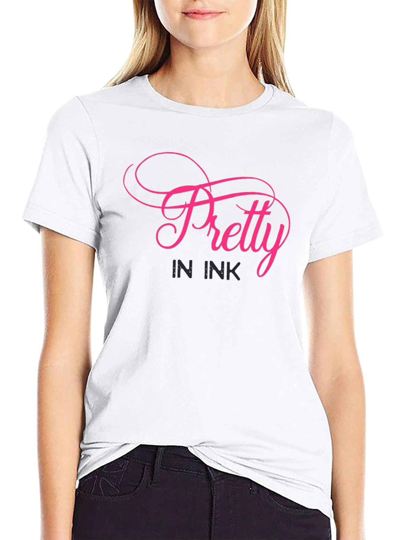 Pretty in Ink Graphic T-Shirt - Stylish Tattoo Lover Tee - 9