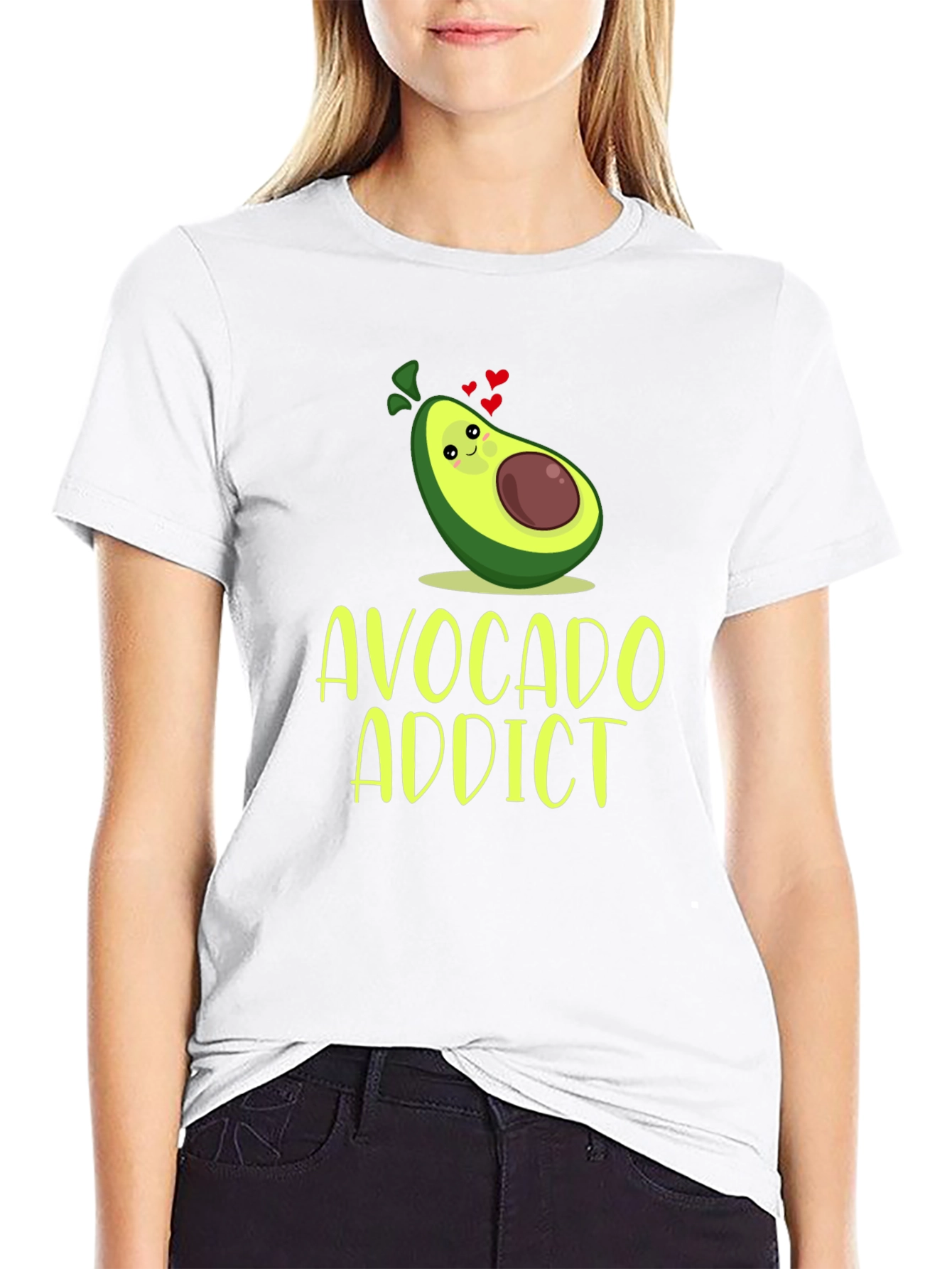 Black Avocado Addict Graphic Tee - Trendy Foodie T-Shirt view 9