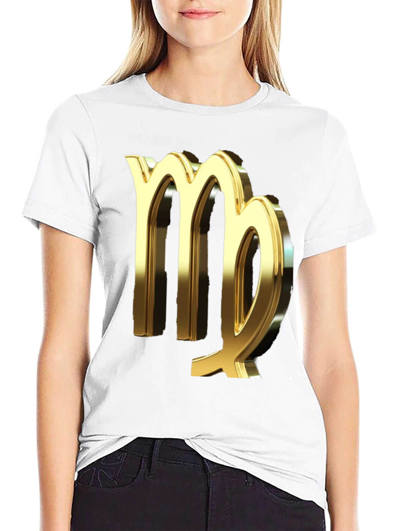 Black Zodiac Virgo Symbol T-Shirt view 9