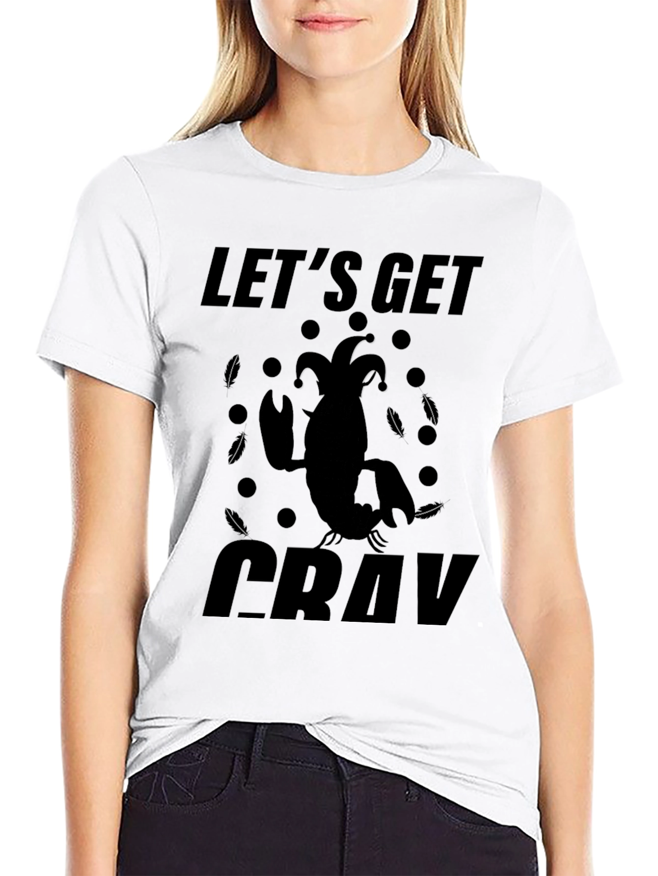 Black Let's Get Cray T-Shirt - Unique Graphic Tee view 9