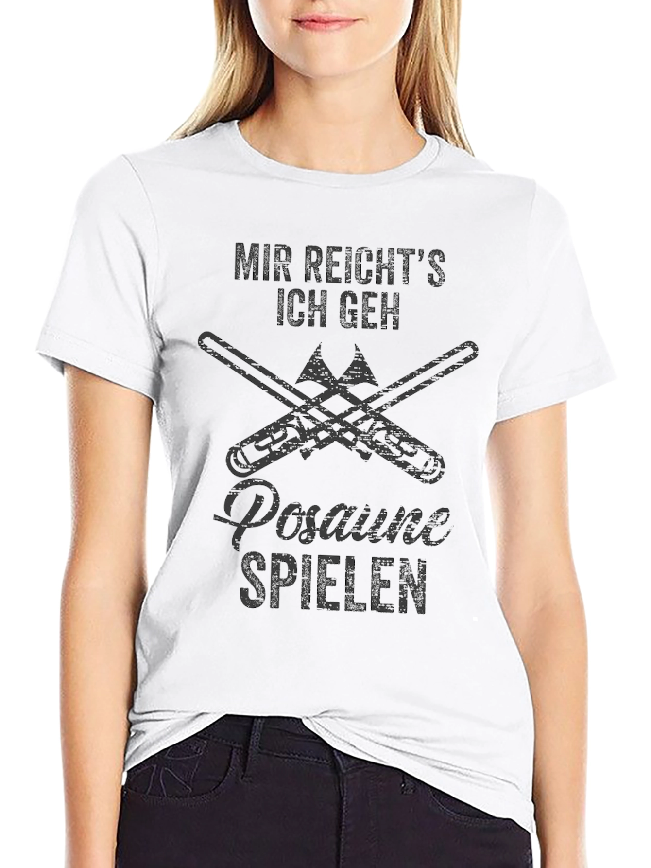 Black Mir Reichts Ich Geh Posaune Spielen T-Shirt view 9