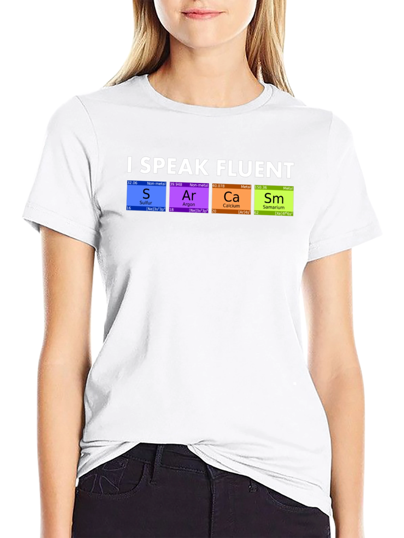 Black I Speak Fluent SArCaSm T-Shirt view 9