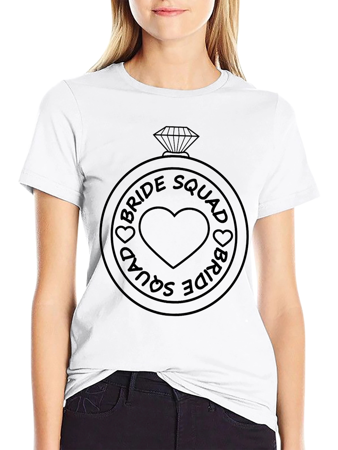 Black Bride Squad Ring Graphic T-Shirt view 9