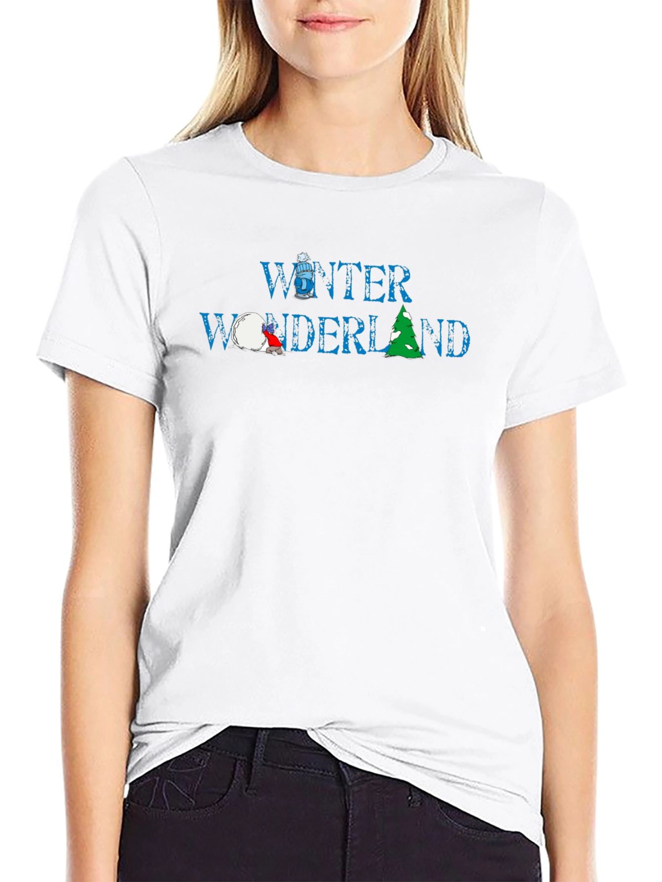 Black Winter Wonderland Graphic Tee - Unisex Black T-Shirt view 9