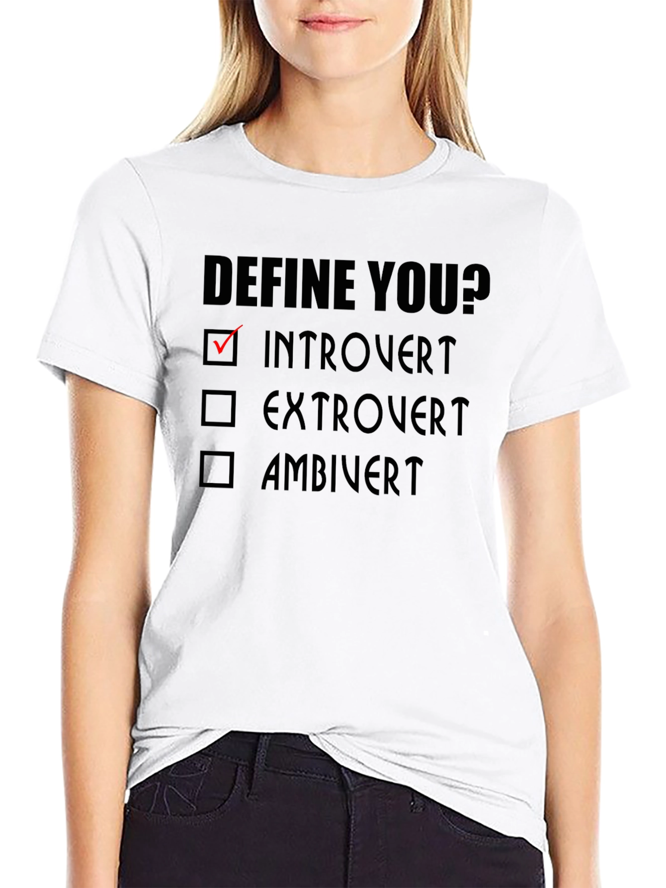 Black Introvert Define You? Graphic T-Shirt view 9