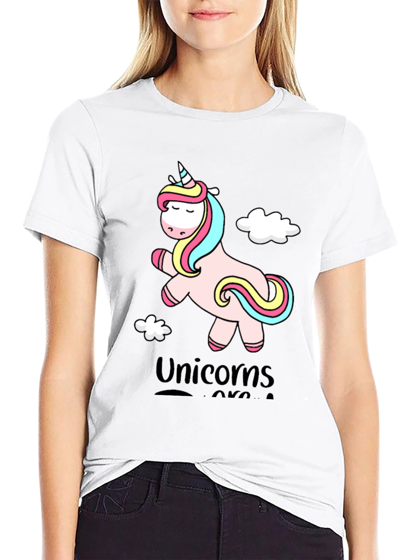 Black Unicorns Are Real Graphic Tee - Black view 9