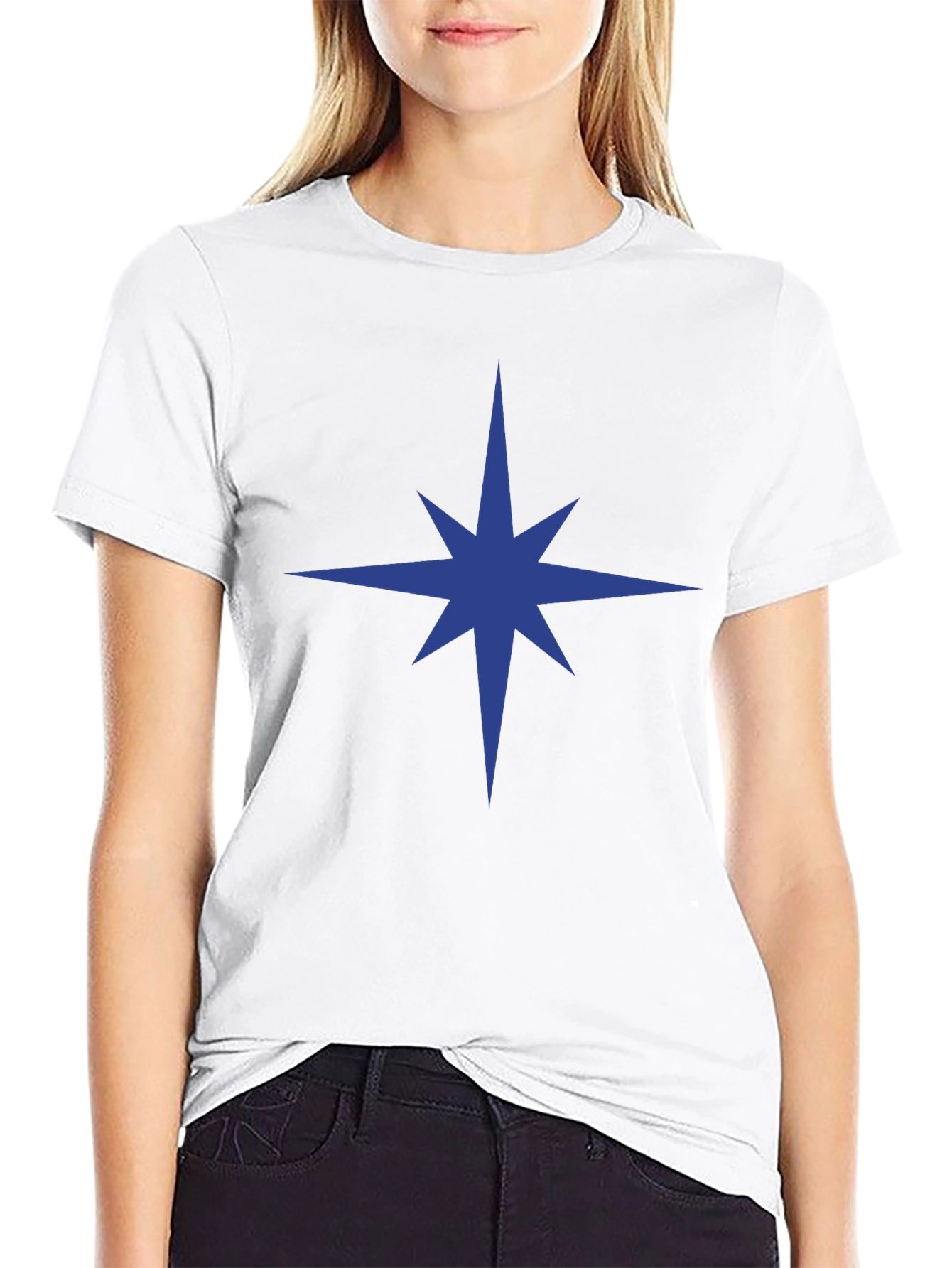 Black Star Graphic Black T-Shirt - Men's Casual Tee view 9