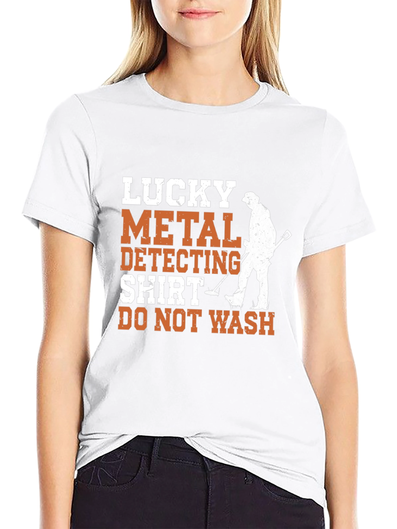 Black Lucky Metal Detecting Shirt - Funny Hobby Tee view 9