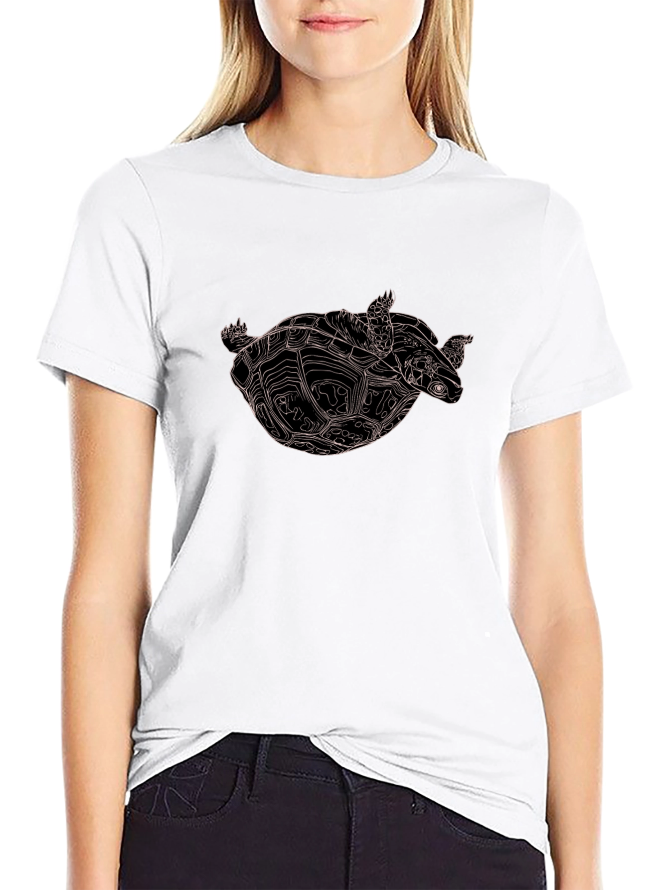 Black Black Turtle Graphic Tee view 9