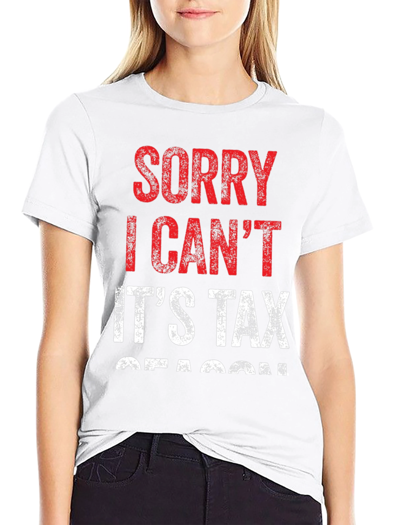 Black Funny Tax Season T-Shirt - Sorry I Can't view 9