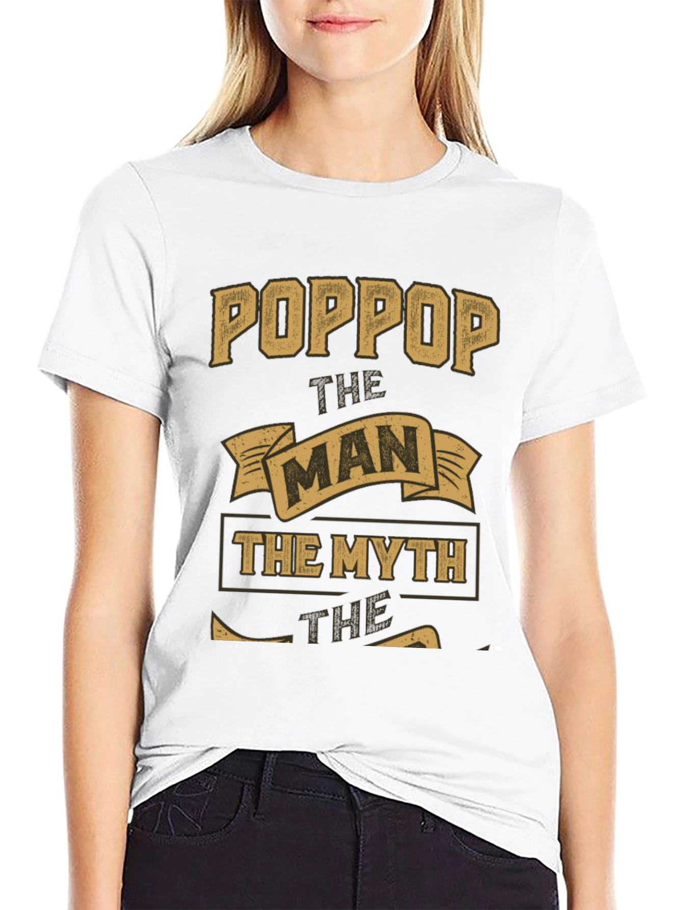 Black Poppop The Man The Myth Legend Graphic T-Shirt view 9