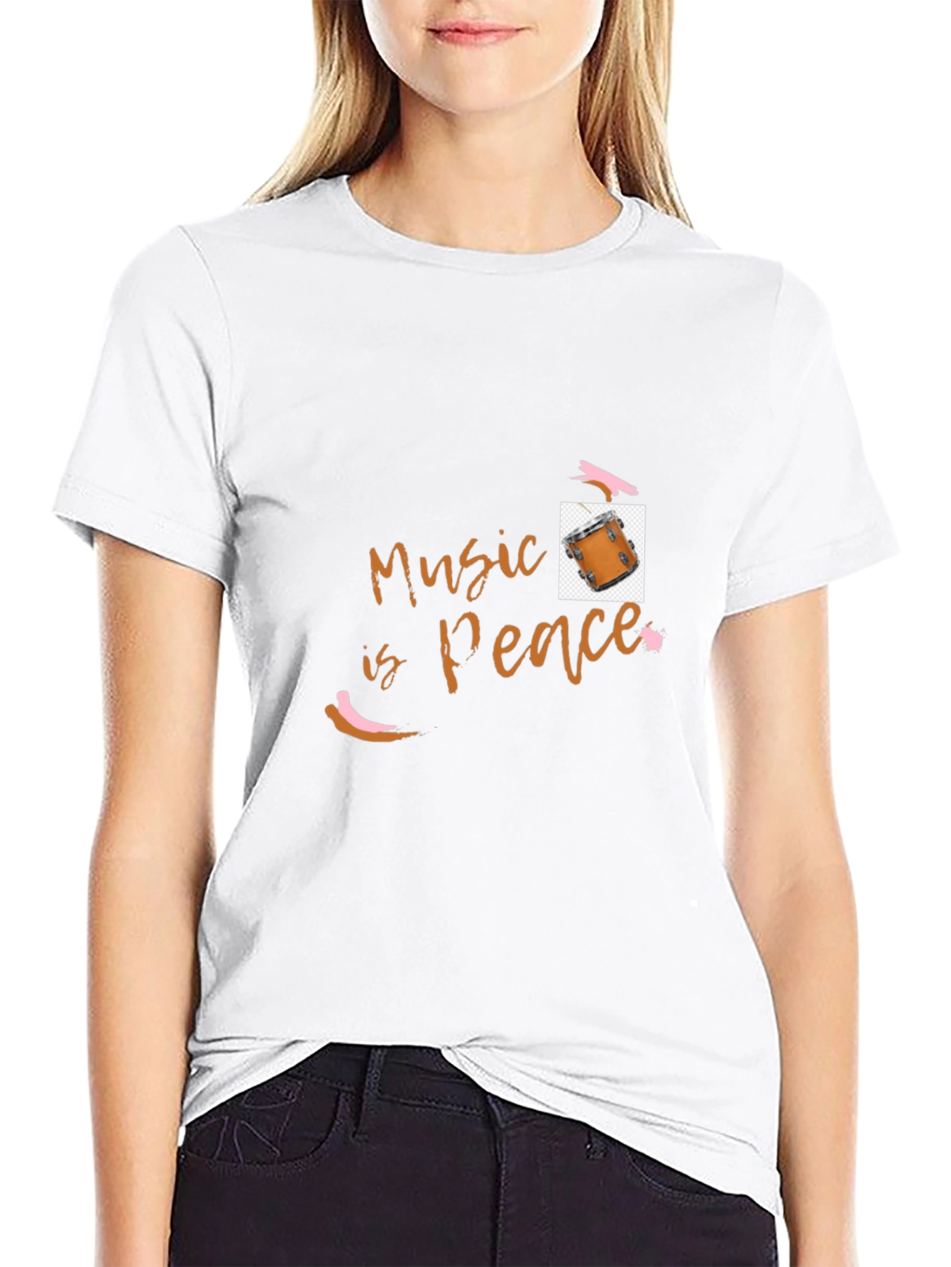 Black Music is Peace Black Graphic Tee view 9
