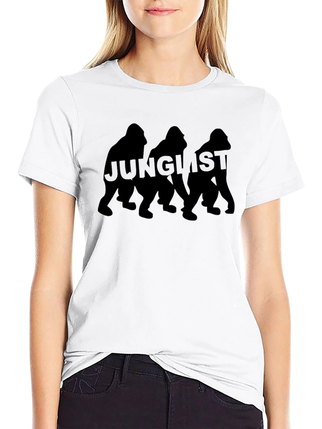 Black Junglist Gorilla Graphic Tee - Black view 9