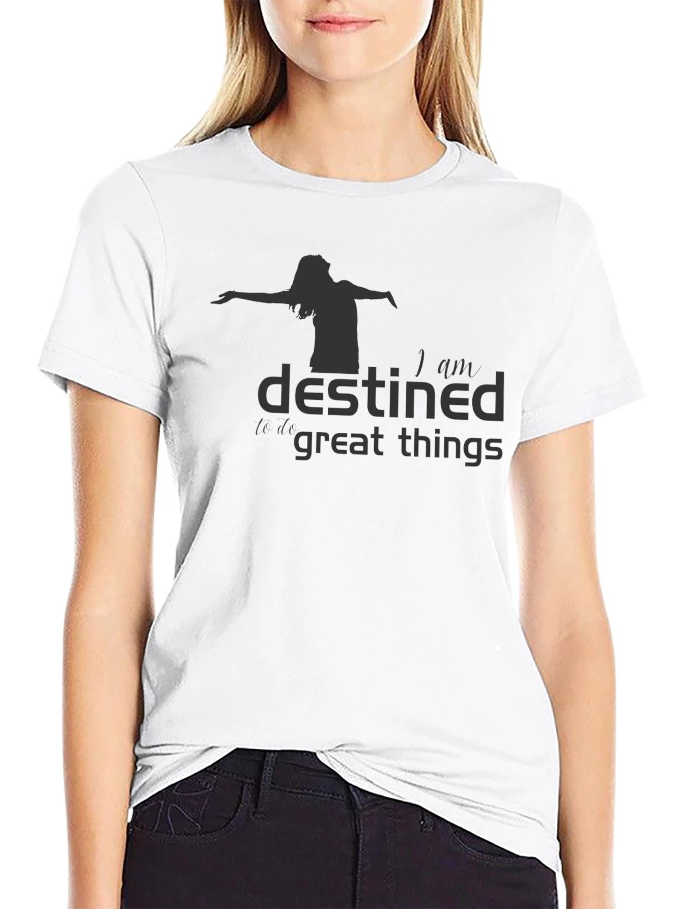Black Destined For Great Things Graphic Tee - Black view 9