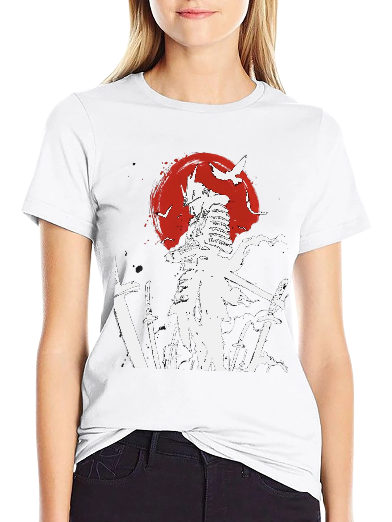 Black Samurai Graphic Tee - Japanese Warrior T-Shirt view 9