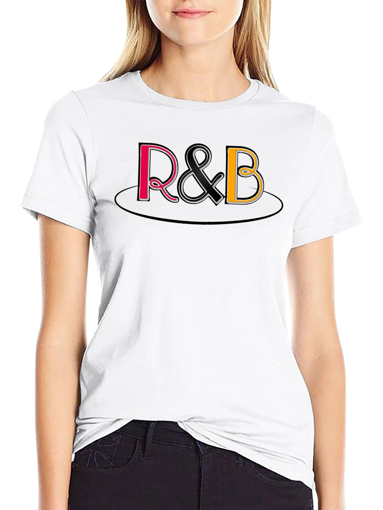 Black R&B Graphic Print Black T-Shirt view 9
