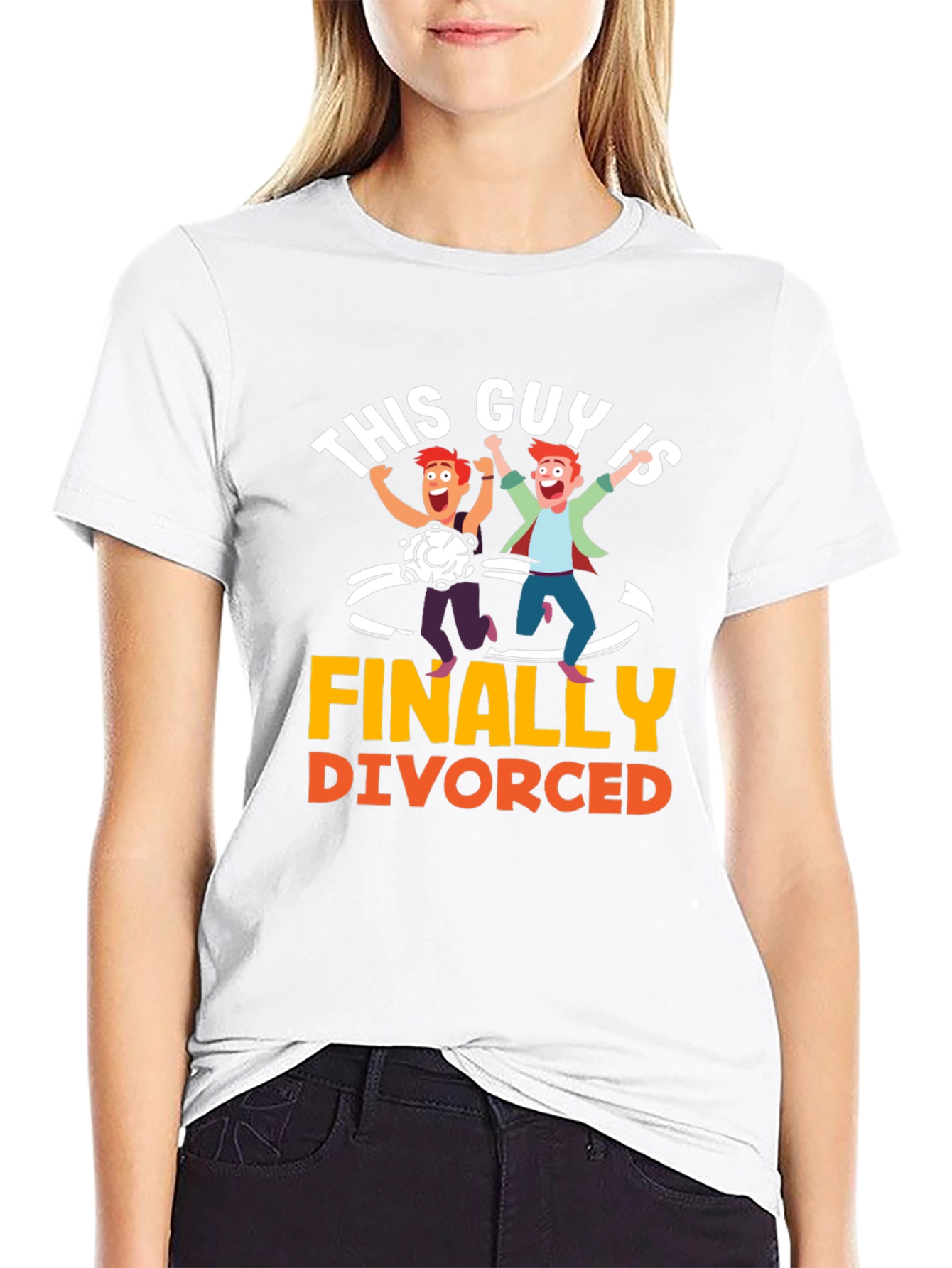 Black Finally Divorced T-Shirt view 9