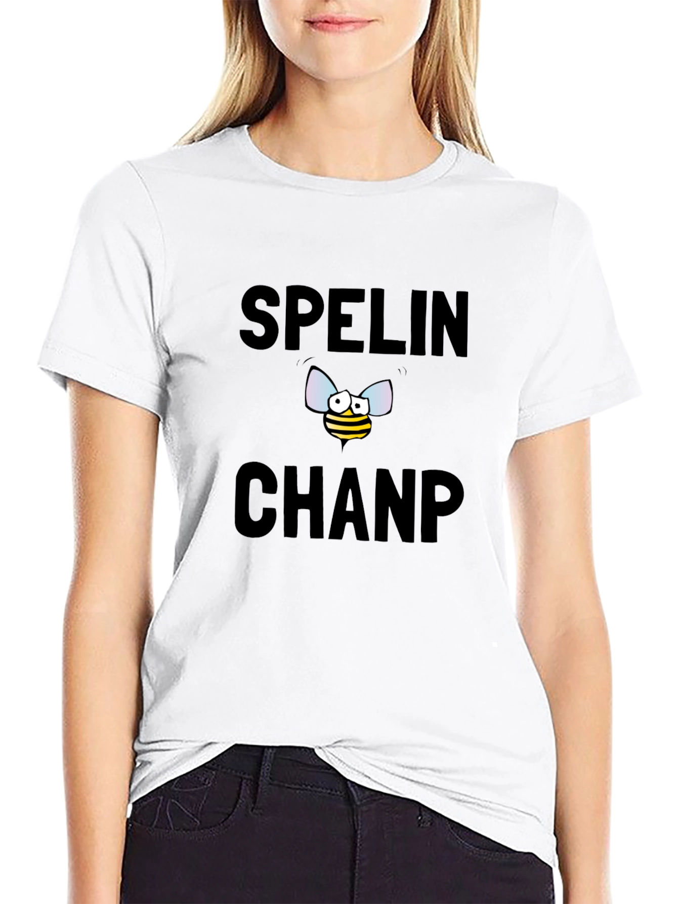 Black Spelling Bee Champ Graphic Tee - Black view 9