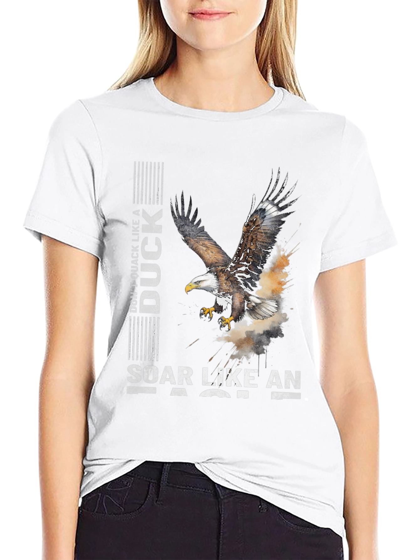 Black Don't Quack Like a Duck, Soar Like an Eagle Graphic Tee view 9
