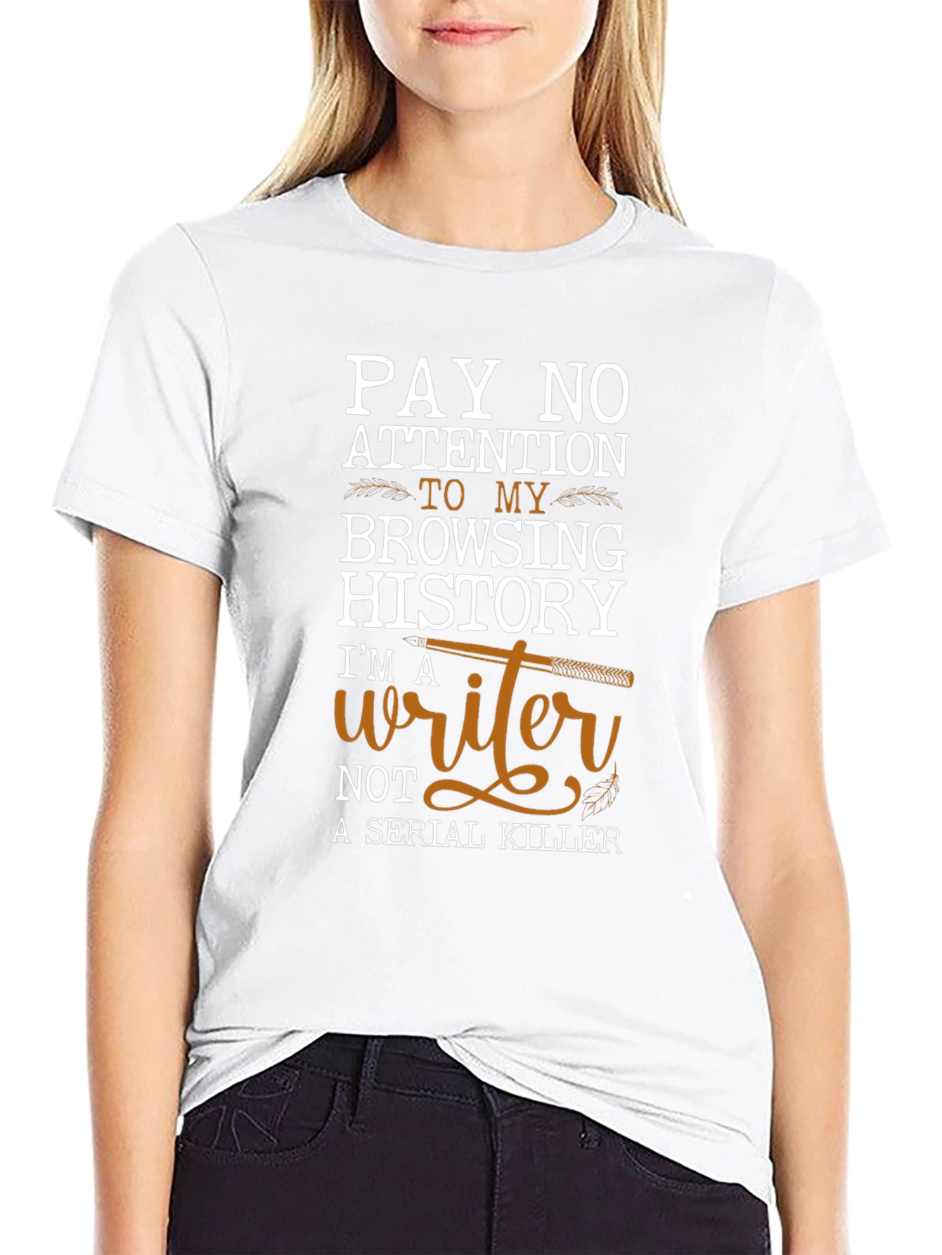 Black Writer Not Serial Killer T-Shirt view 9