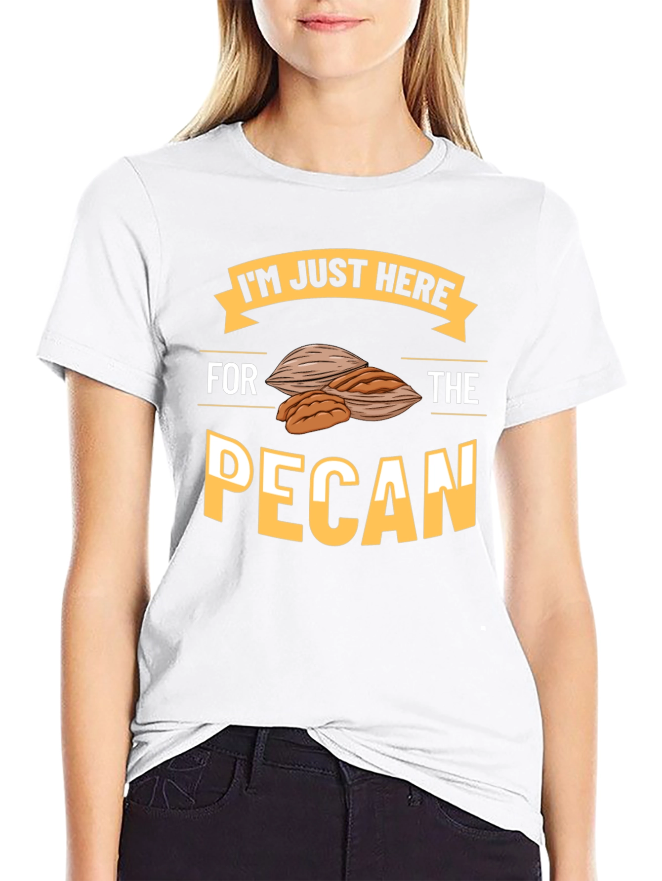 Black Pecan Lover T-Shirt - I'm Just Here For The Pecan view 9