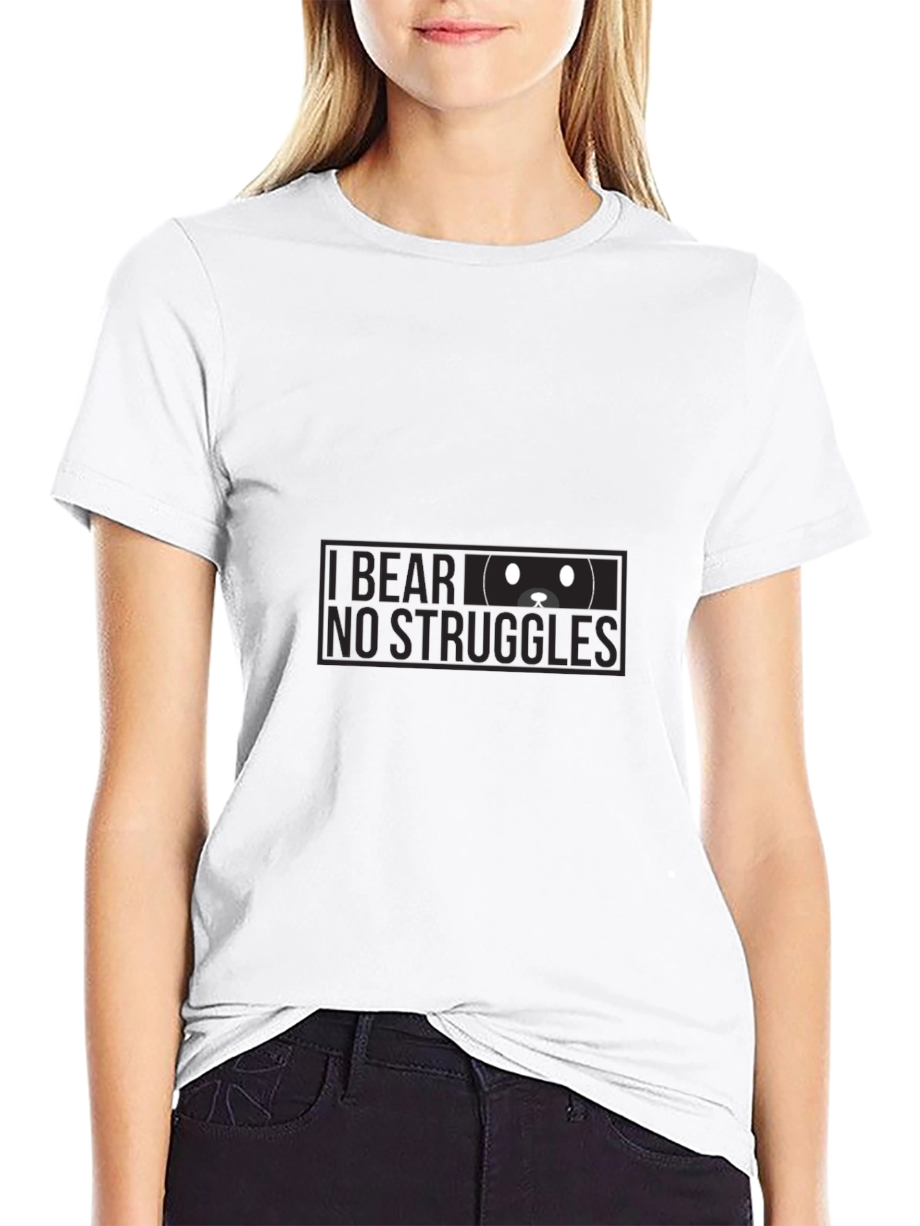 Black I Bear No Struggles Graphic Tee - Black T-Shirt view 9