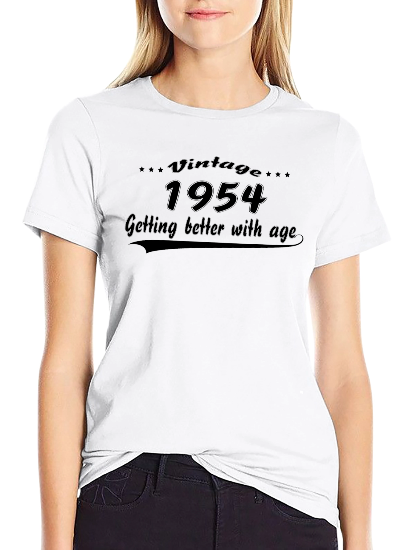 Black Vintage 1954 Getting Better With Age Black T-Shirt view 9