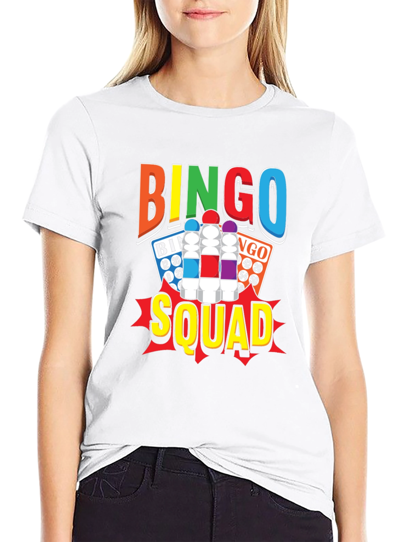 Black Bingo Squad T-Shirt - Fun & Colorful Design view 9