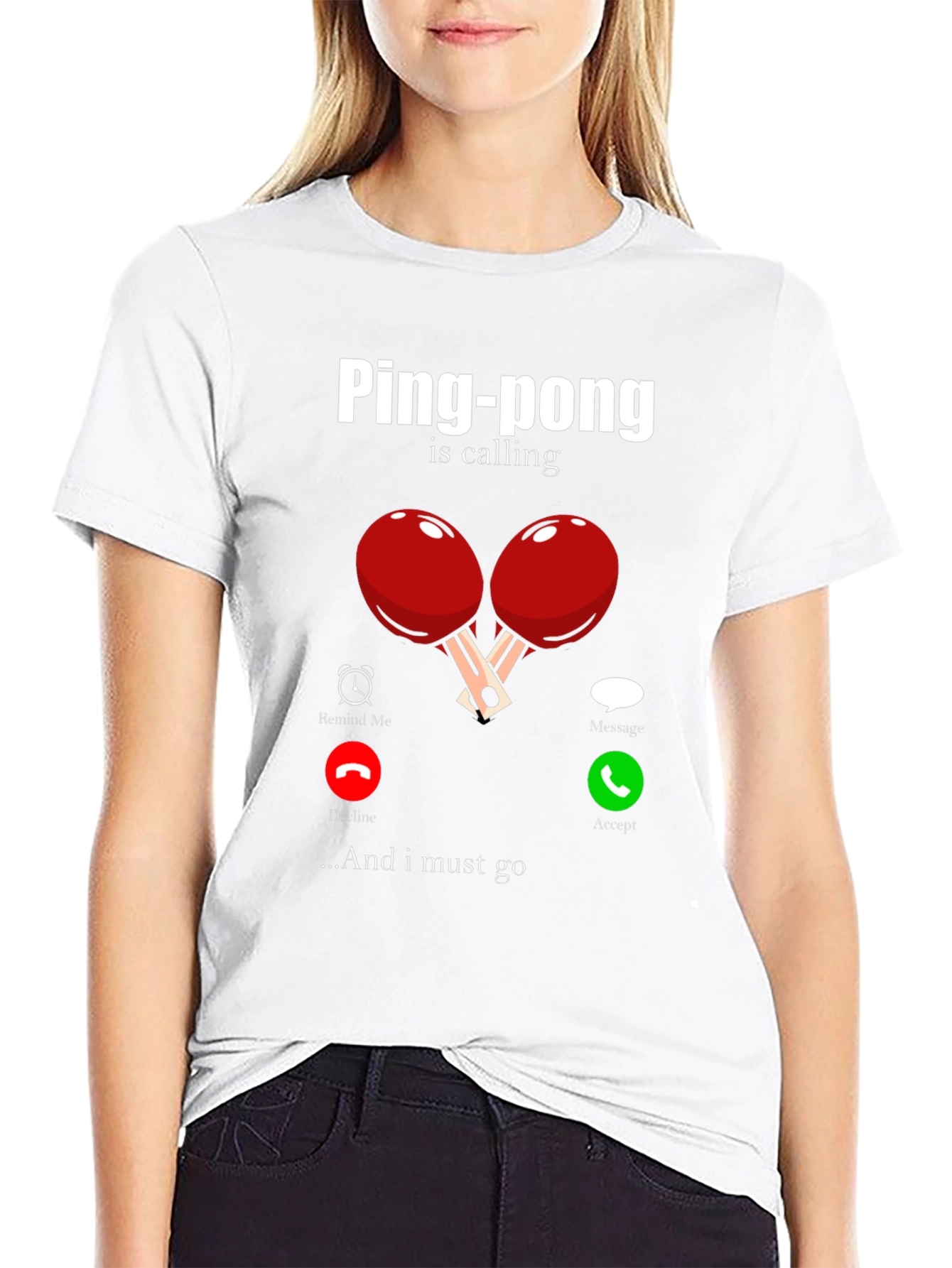 Black Ping-Pong Is Calling Men's T-Shirt view 9
