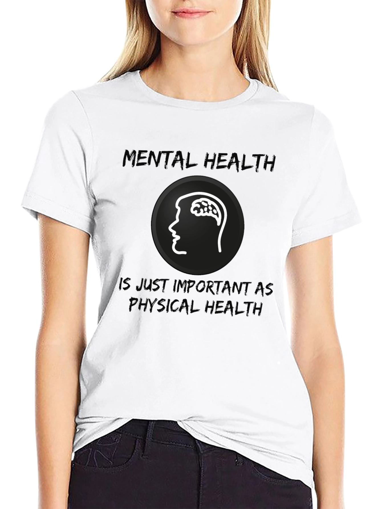 Black Mental Health Awareness Graphic T-Shirt view 9