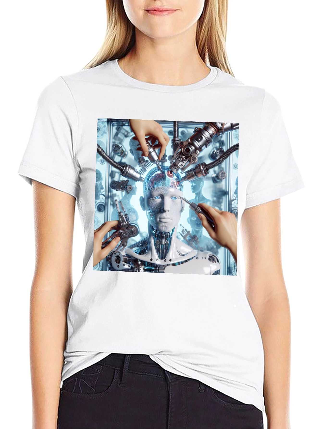 Cyborg Dissection Graphic T-Shirt - 9