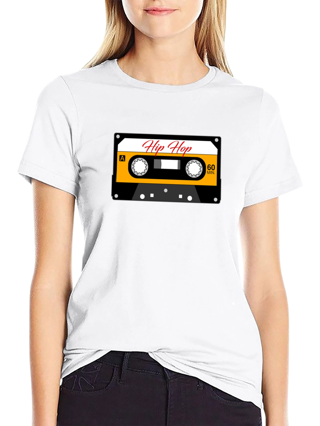 Black Hip Hop Mixtape Graphic Tee - Retro Cassette T-Shirt view 9