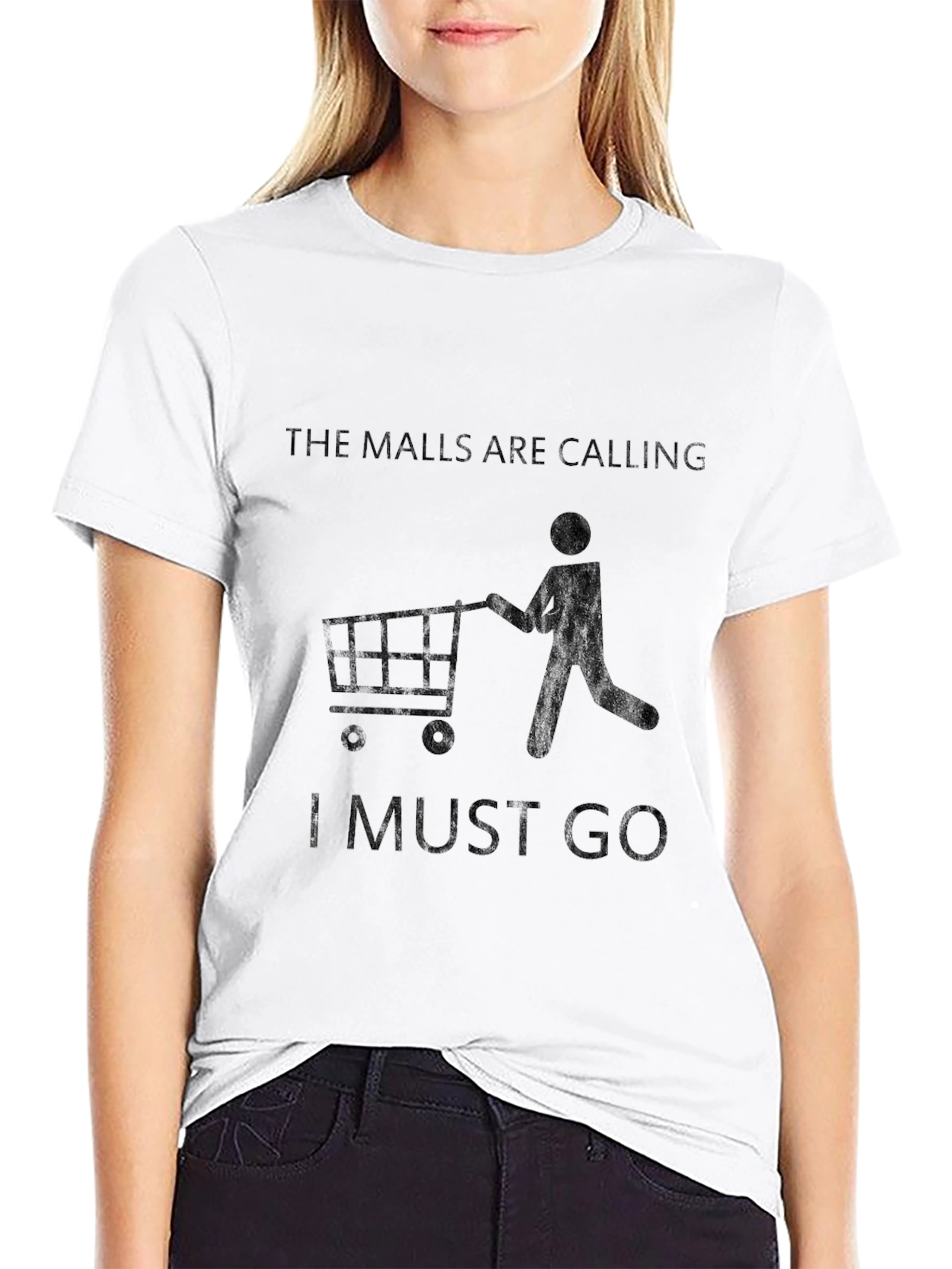 Black The Malls Are Calling T-Shirt: Shopping Lover's Tee view 9