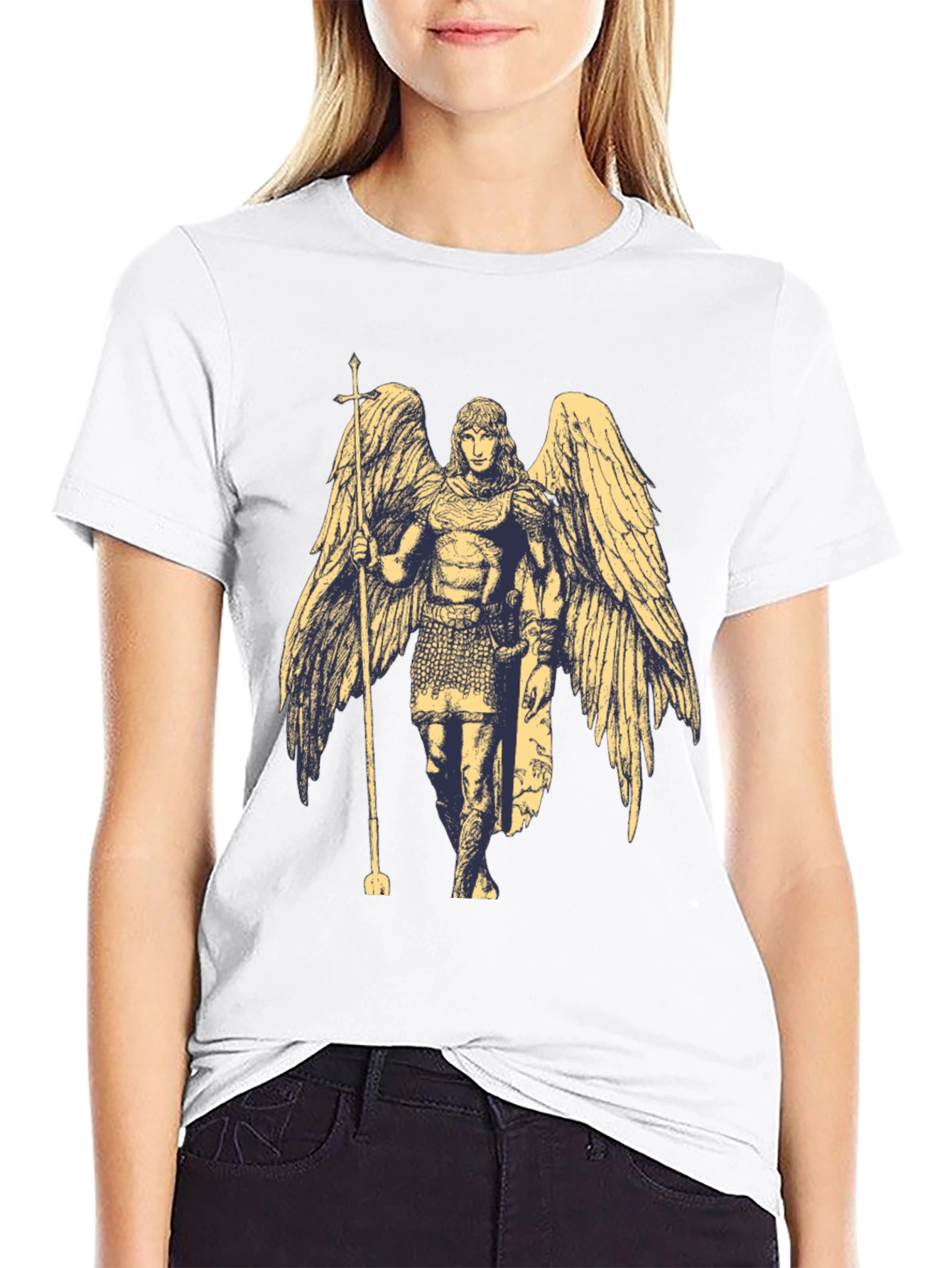 Black Angel Graphic Black T-Shirt view 9