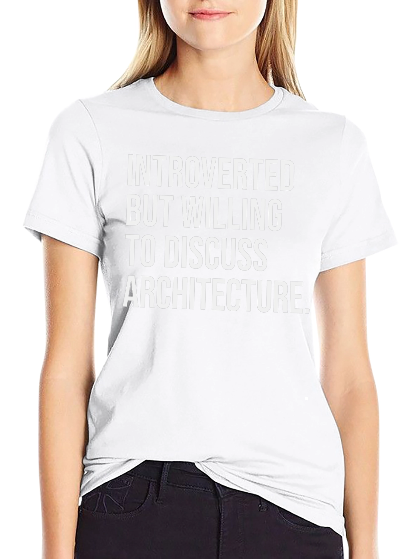 Black Introverted Architecture T-Shirt - Funny Architect Tee view 9