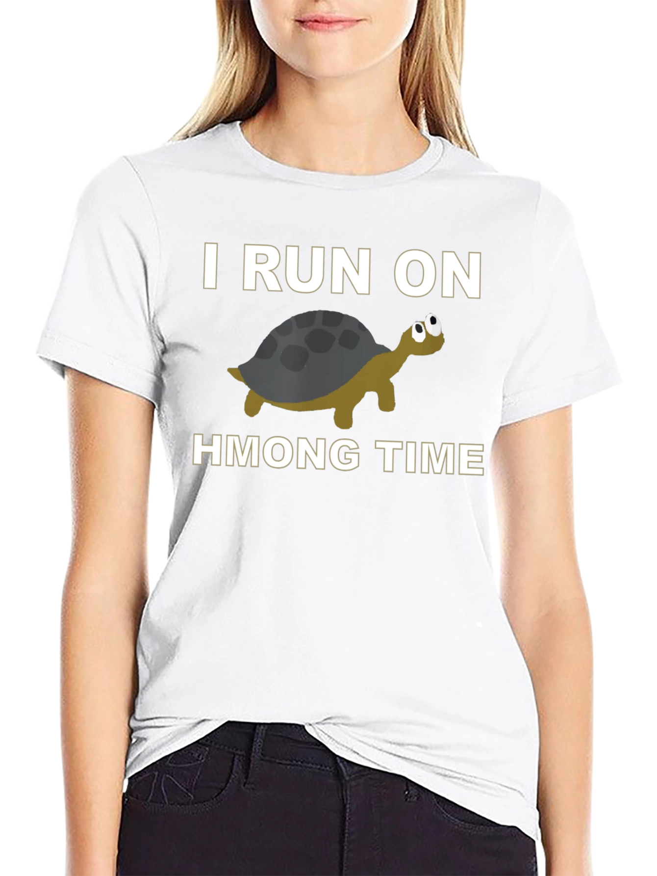 Black I Run On Turtle Hmong Time T-Shirt Funny Hmong Pride view 9