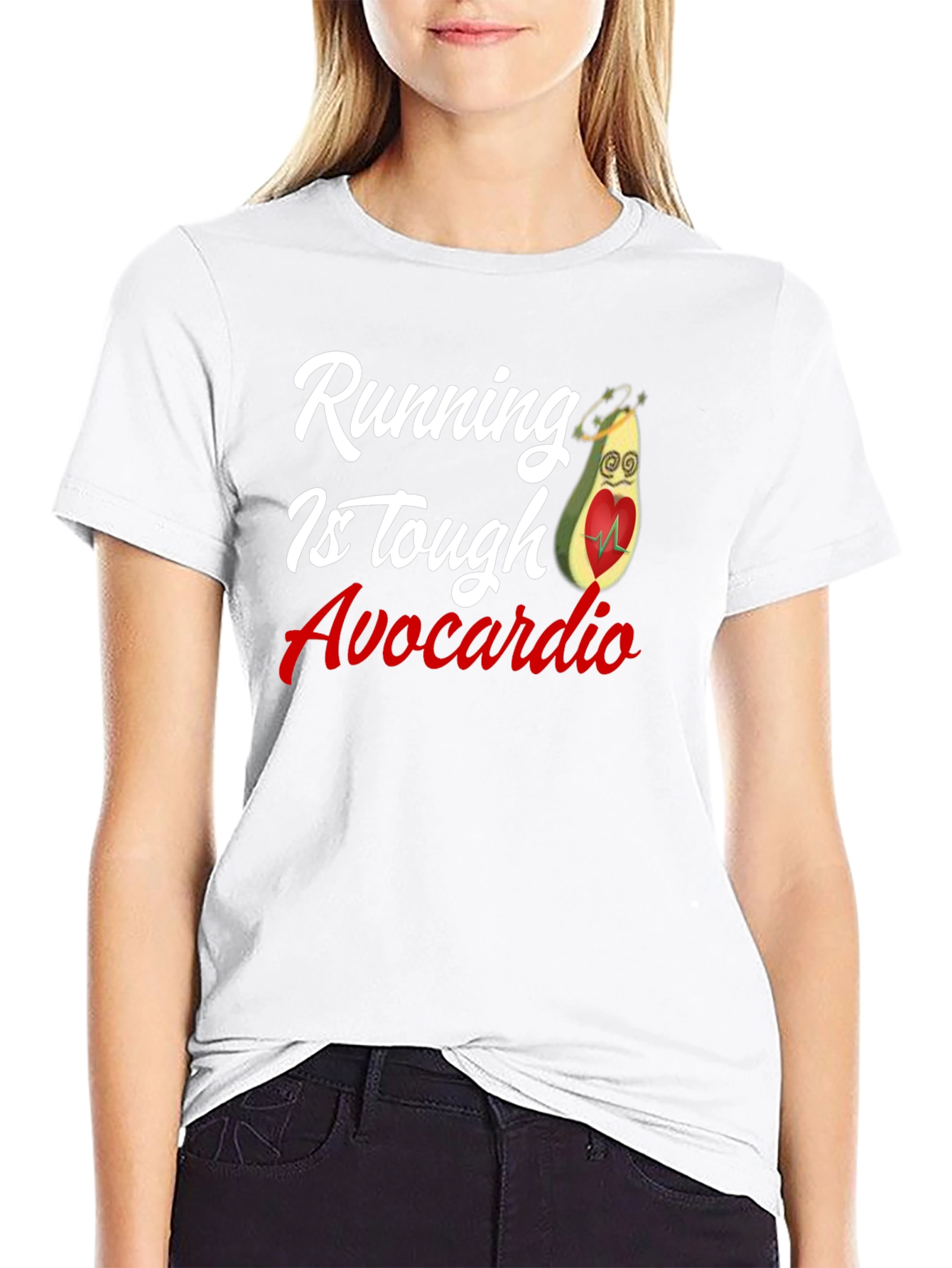 Black Running is Tough Avocardio Black T-Shirt view 9
