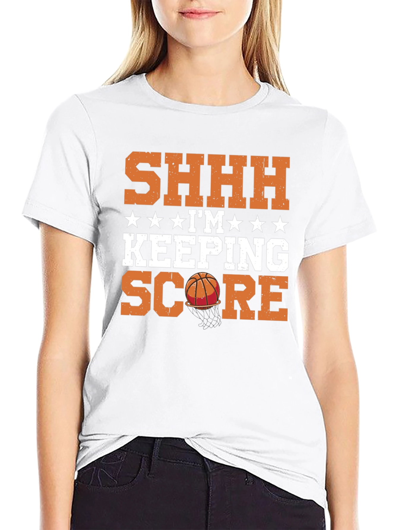 Black Basketball Score Keeper T-Shirt view 9