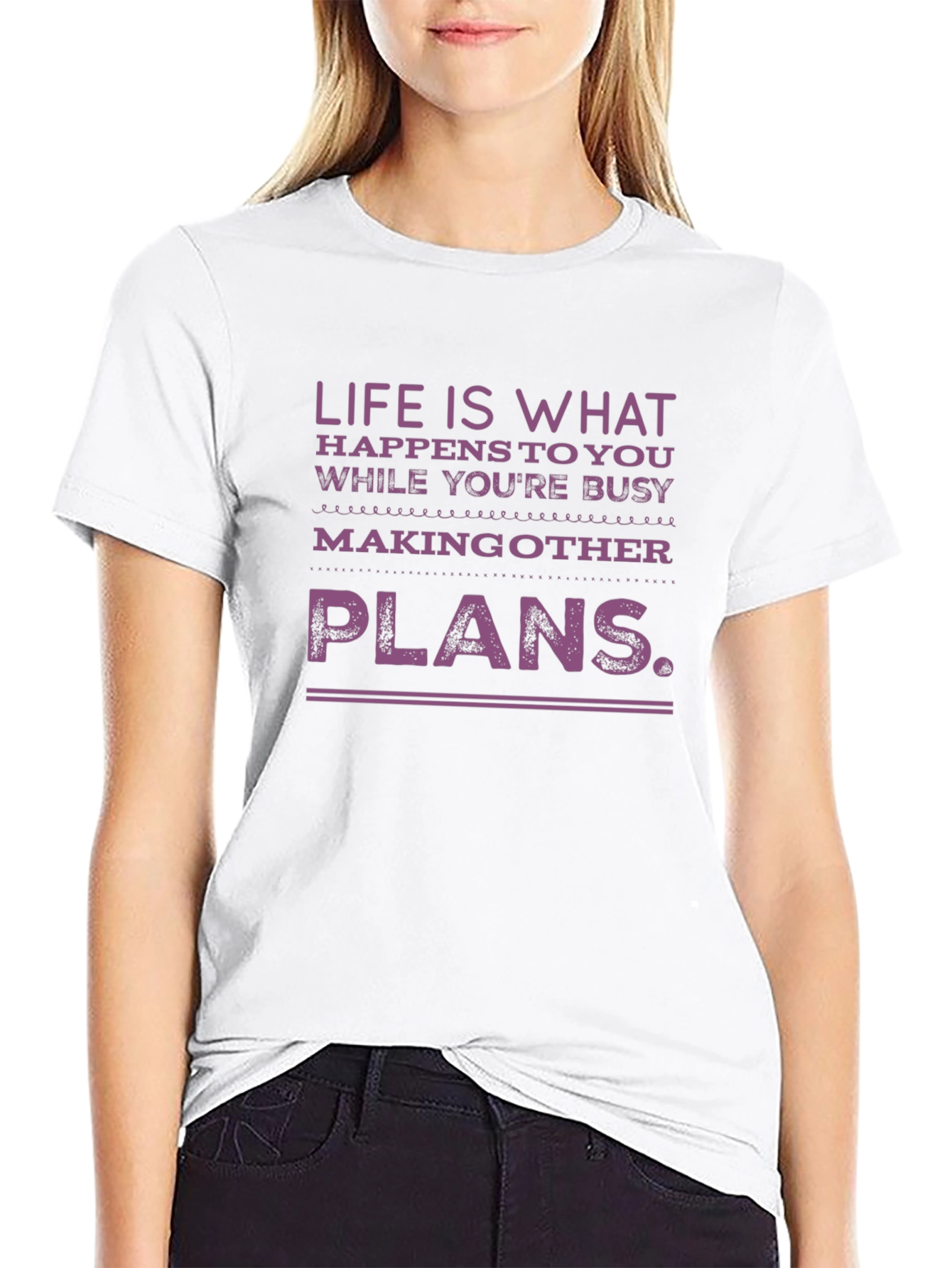 Life Quote Graphic Tee - Black Short Sleeve T-Shirt - 9