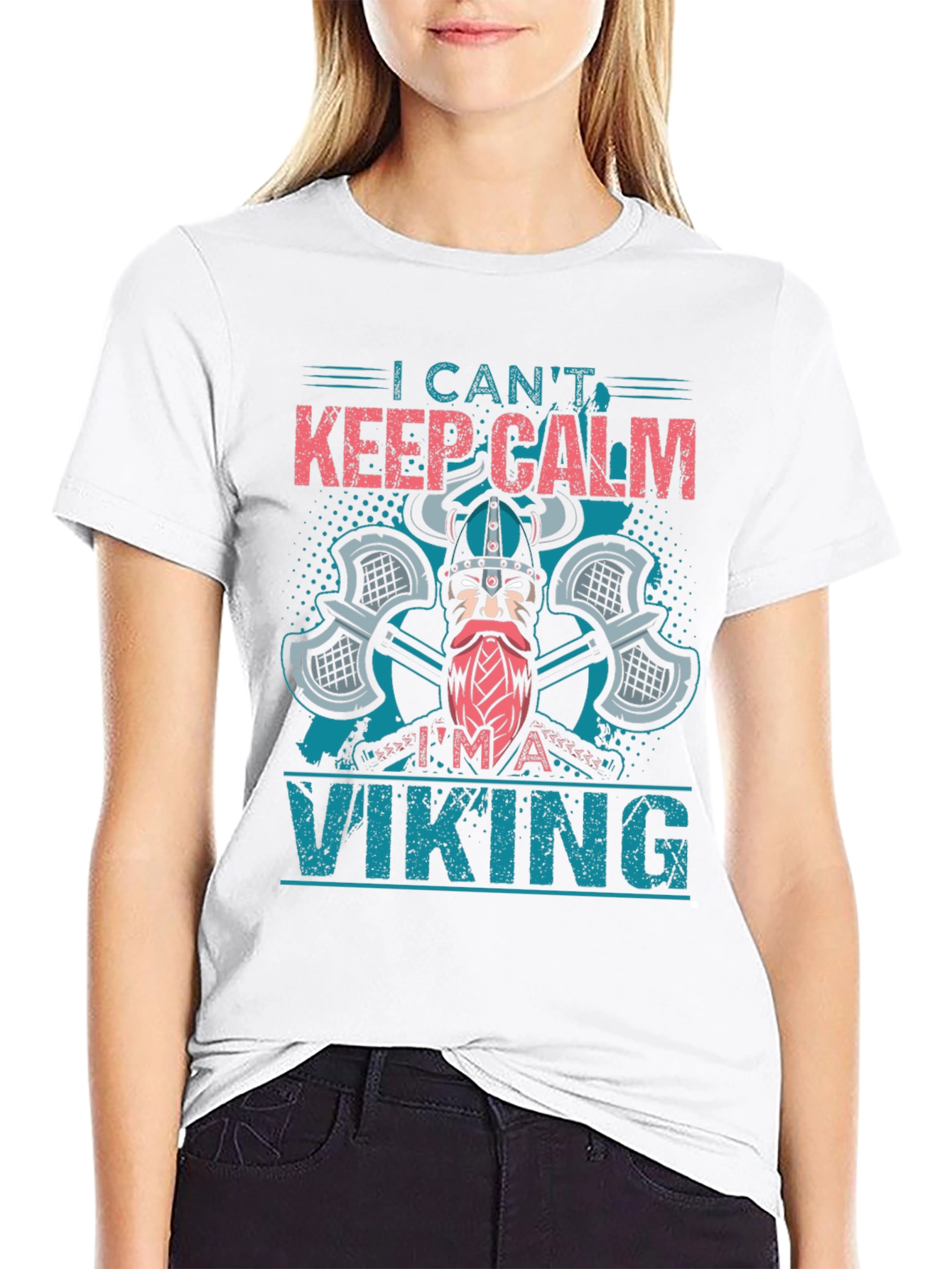 Black Viking Graphic T-Shirt - I Can't Keep Calm! view 9