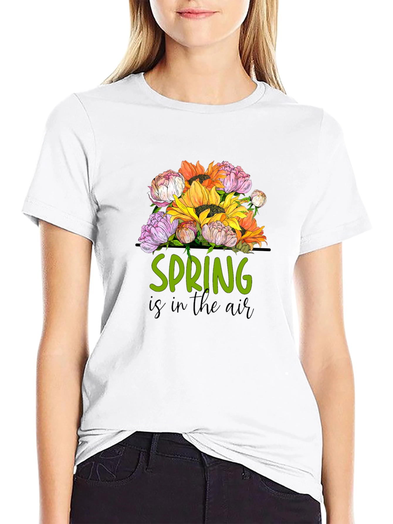 Black Spring is in the Air Graphic T-Shirt view 9