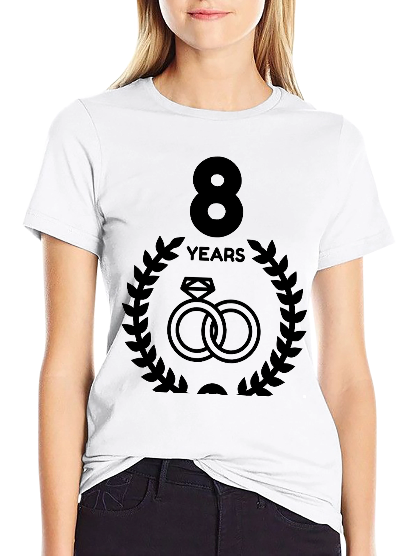 Black 8 Year Anniversary Black T-Shirt view 9