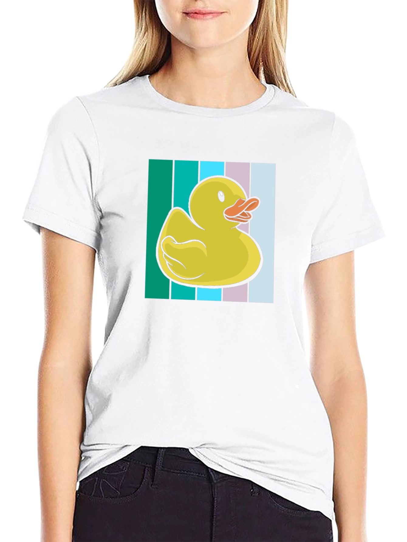 Black Rubber Duck T-Shirt - Fun and Quirky Design view 9
