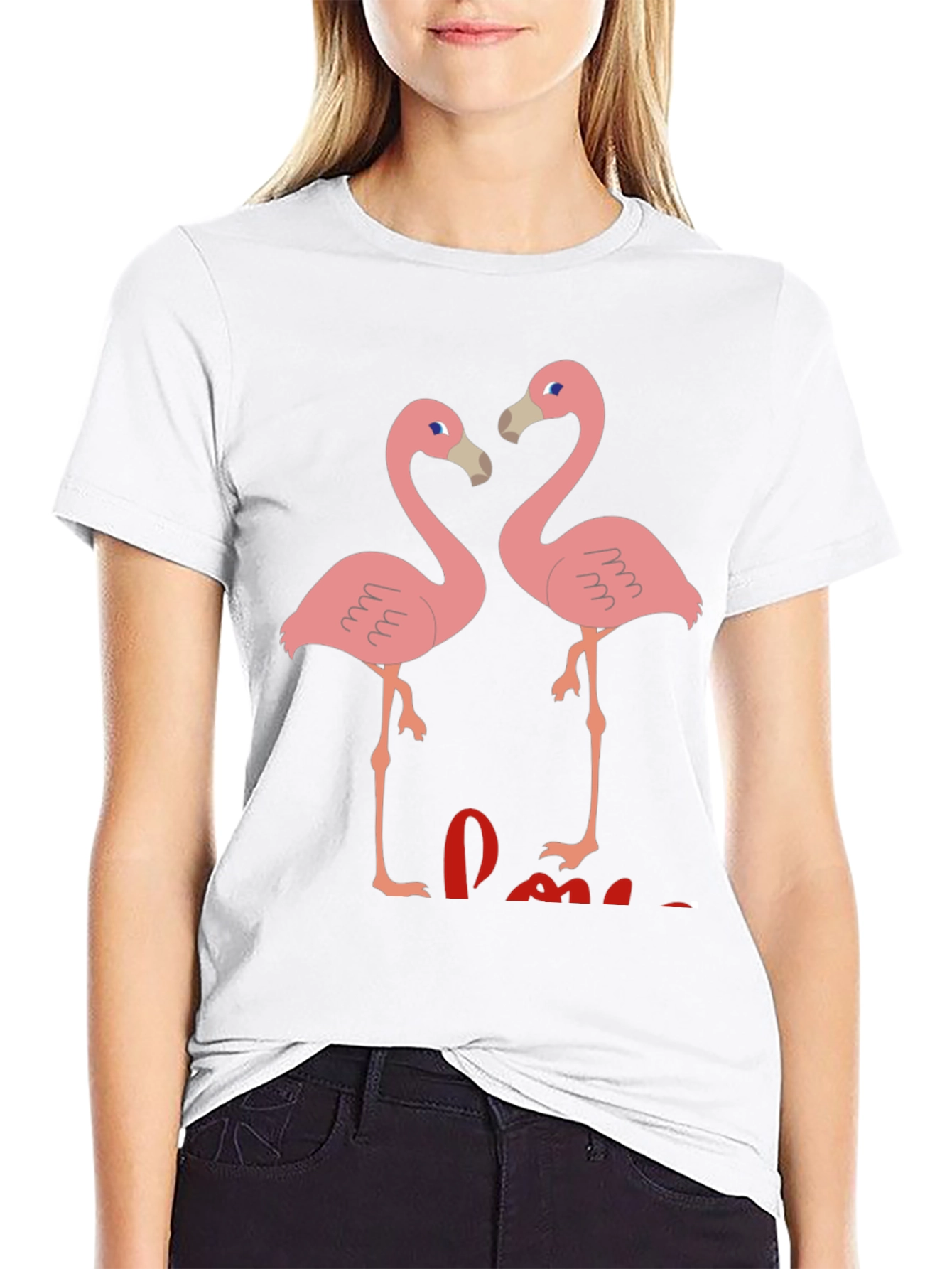 Black Flamingo Love T-Shirt view 9
